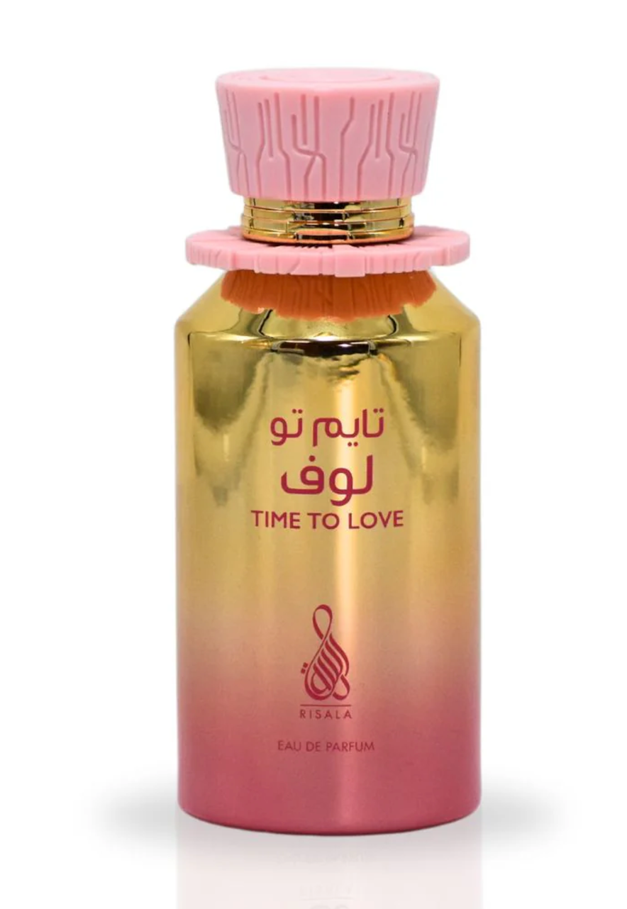 Eau de Parfum "Time To Love" para Mujer - Risala: Fragancia floral y cálida, con notas de flor de azahar, matices especiados, encanto floral blanco, ámbar y notas amaderadas.