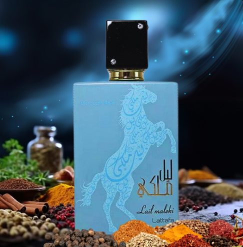 Lail Maleki Moroccan Blue de Lattafa Eau de Parfum | Perfume Masculino Especiado, Ambarado y Elegante