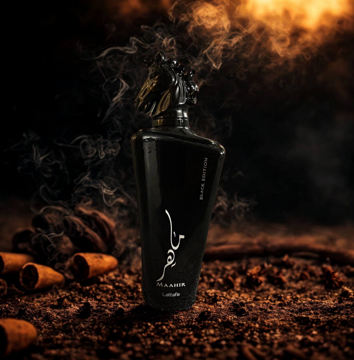 Maahir Black Edition - Perfume para Hombre, Notas Intensas Mundo de Lujo Lattafa
