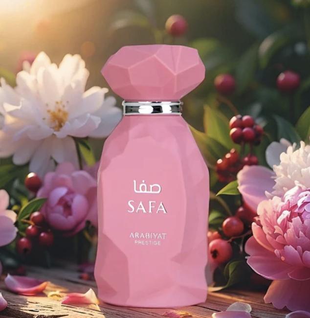 Safa Eau de Parfum 100ml – Arabiyat Prestige | Perfume Femenino Floral y Ambarado con Toques de Lichi y Rosa Turca