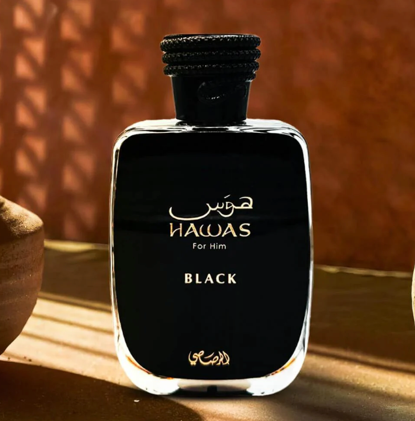 Rasasi Hawas Black Eau de Parfum | Masculino, cítrico-ahumado con carácter sofisticado