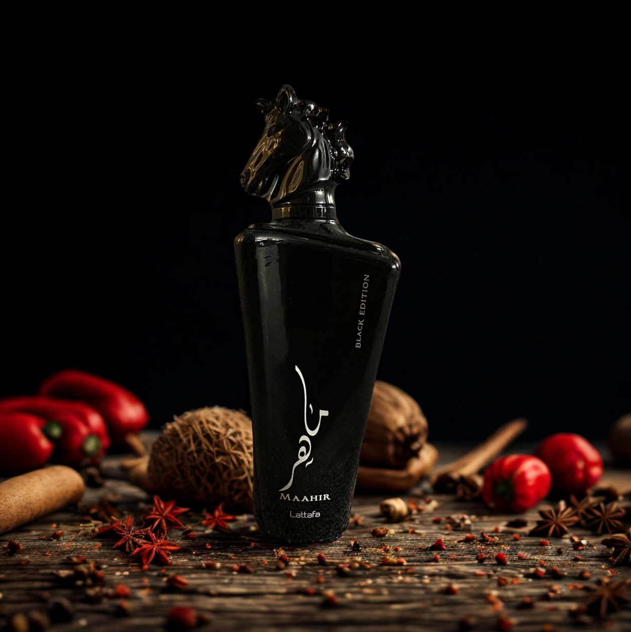 Maahir Black Edition - Perfume para Hombre, Notas Intensas Mundo de Lujo Lattafa