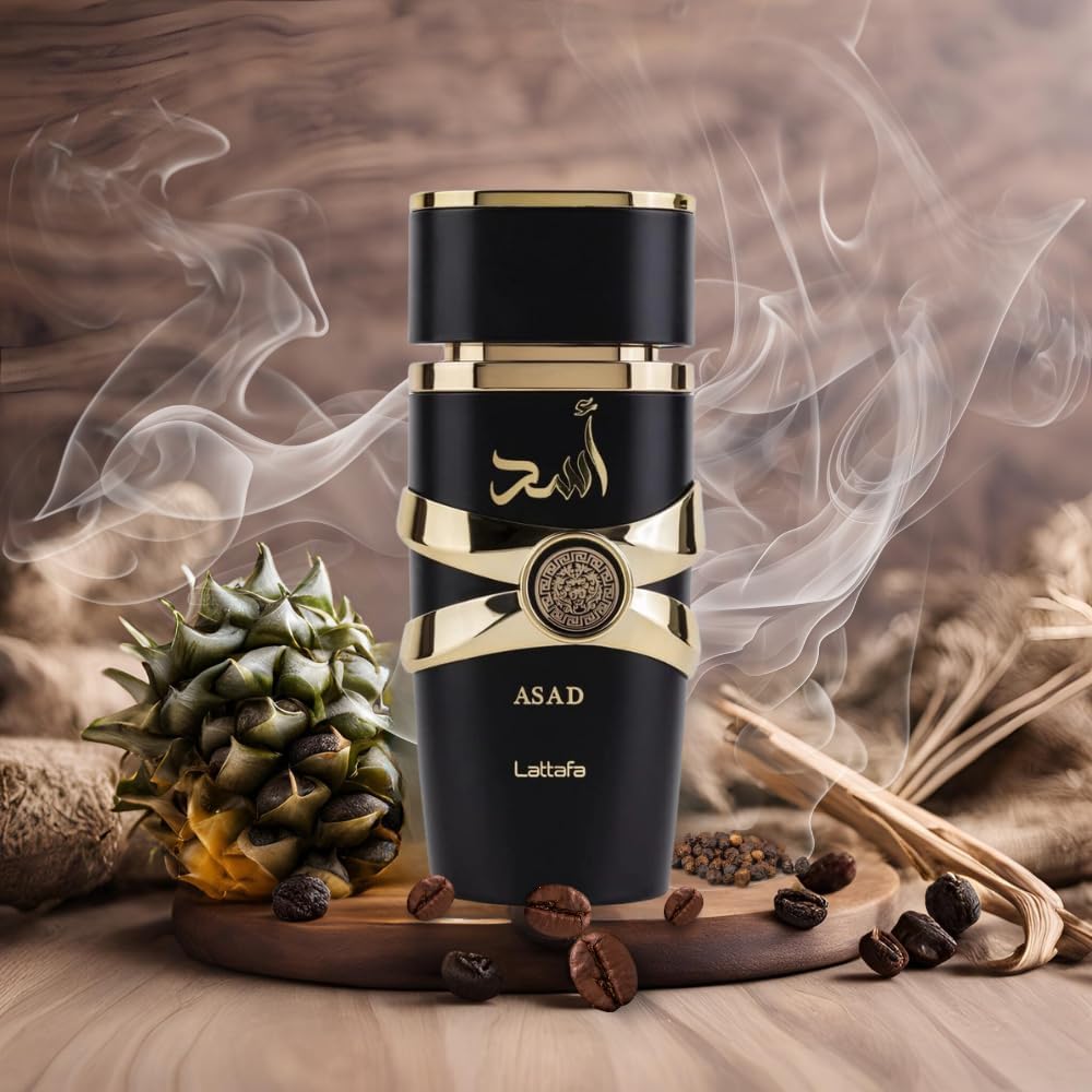 Asad Eau de Parfum para Hombre - Lattafa, Fragancia Calida y Amaderada, intensa y Sofisticada