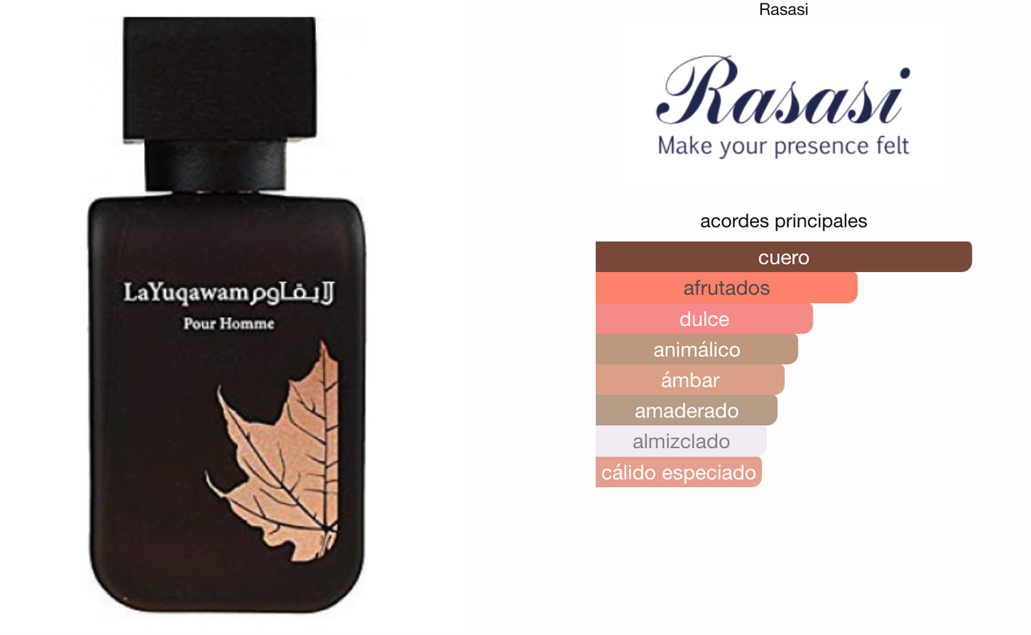 Rasasi La Yuqawam Homme Parfum para Hombre