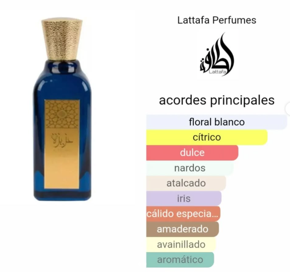 Azeezah Eau de Parfum para Mujer - Lattafa. Fragancia Floral y Afrutada