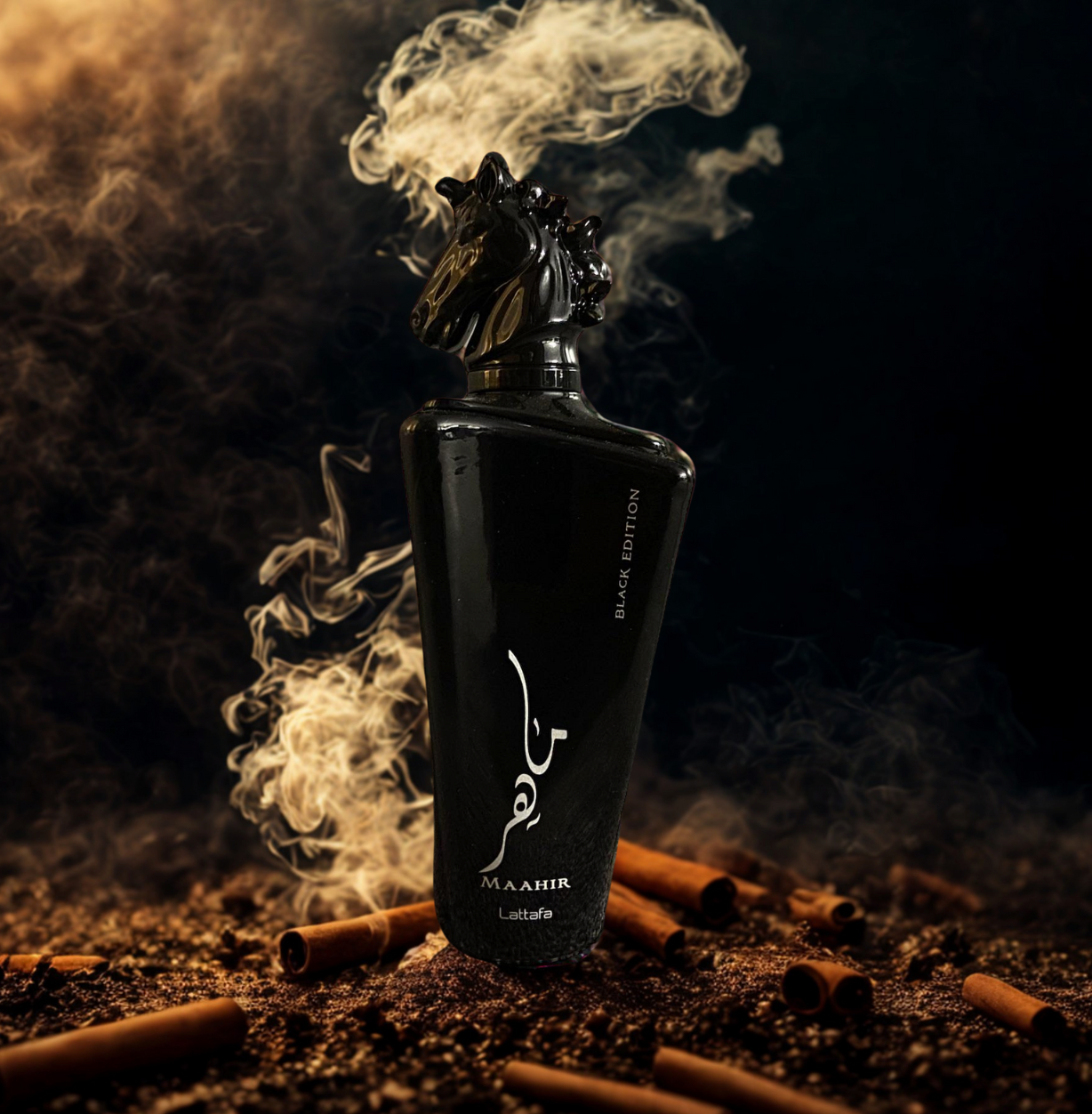Maahir Black Edition - Perfume para Hombre, Notas Intensas Mundo de Lujo Lattafa
