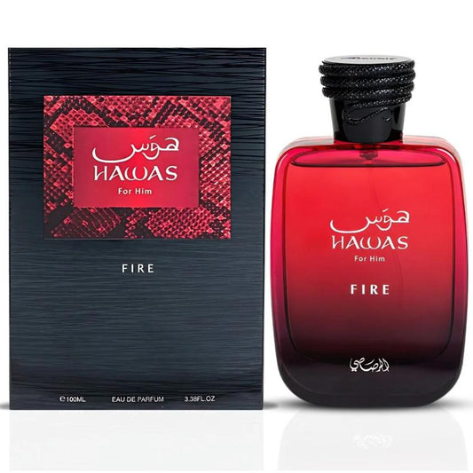 Rasasi Hawas Fire for Him Eau de Parfum | Perfume Masculino Intenso, Especiado y Seductor
