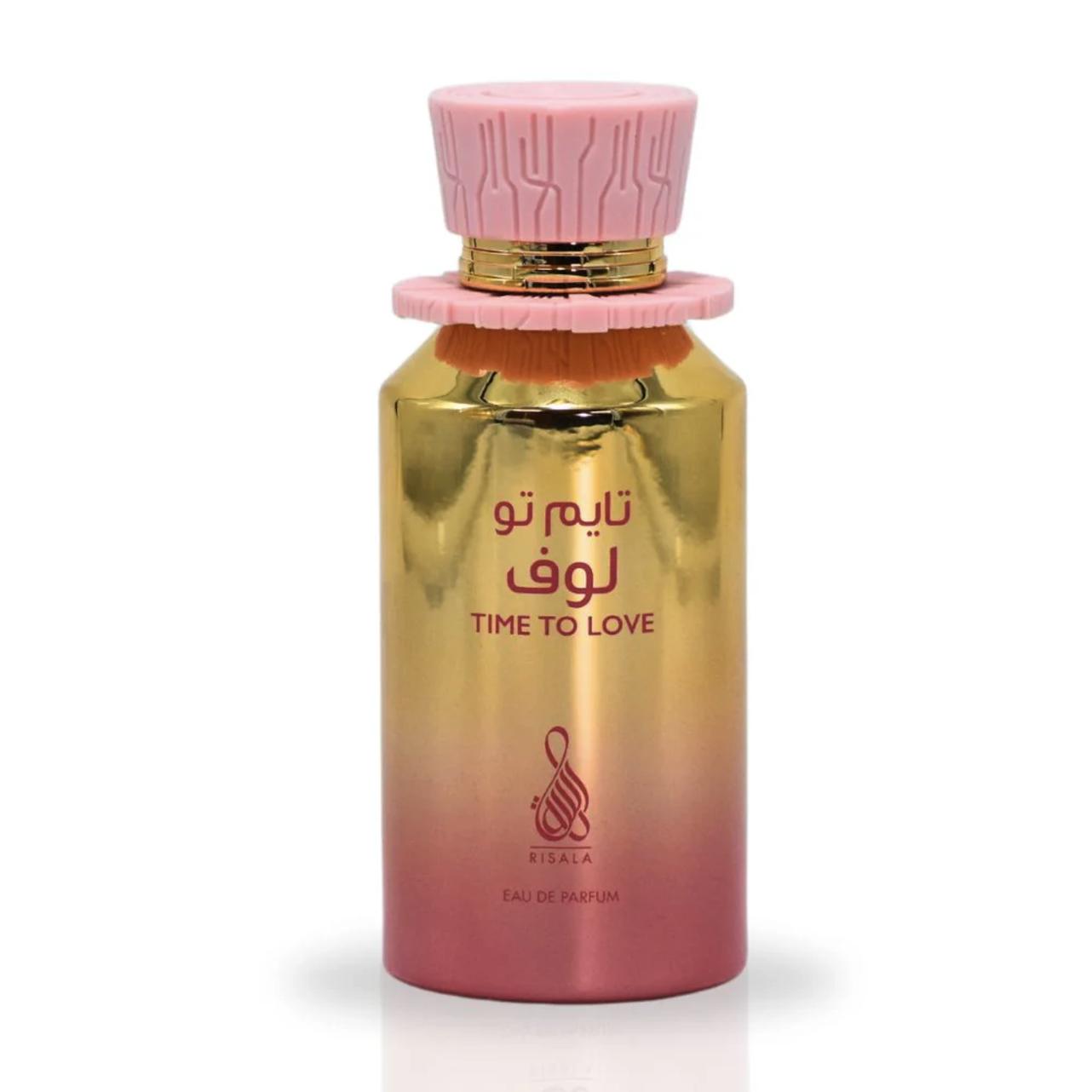 Eau de Parfum "Time To Love" para Mujer - Risala: Fragancia floral y cálida, con notas de flor de azahar, matices especiados, encanto floral blanco, ámbar y notas amaderadas.