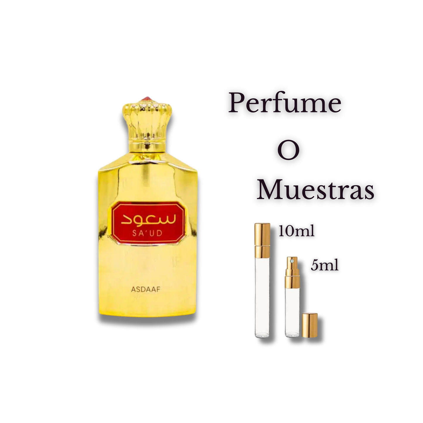 Sa'ud Eau de Parfum Unisex - Asdaaf. Fragancia cálida, intensa y dulce con notas especiadas y amaderadas