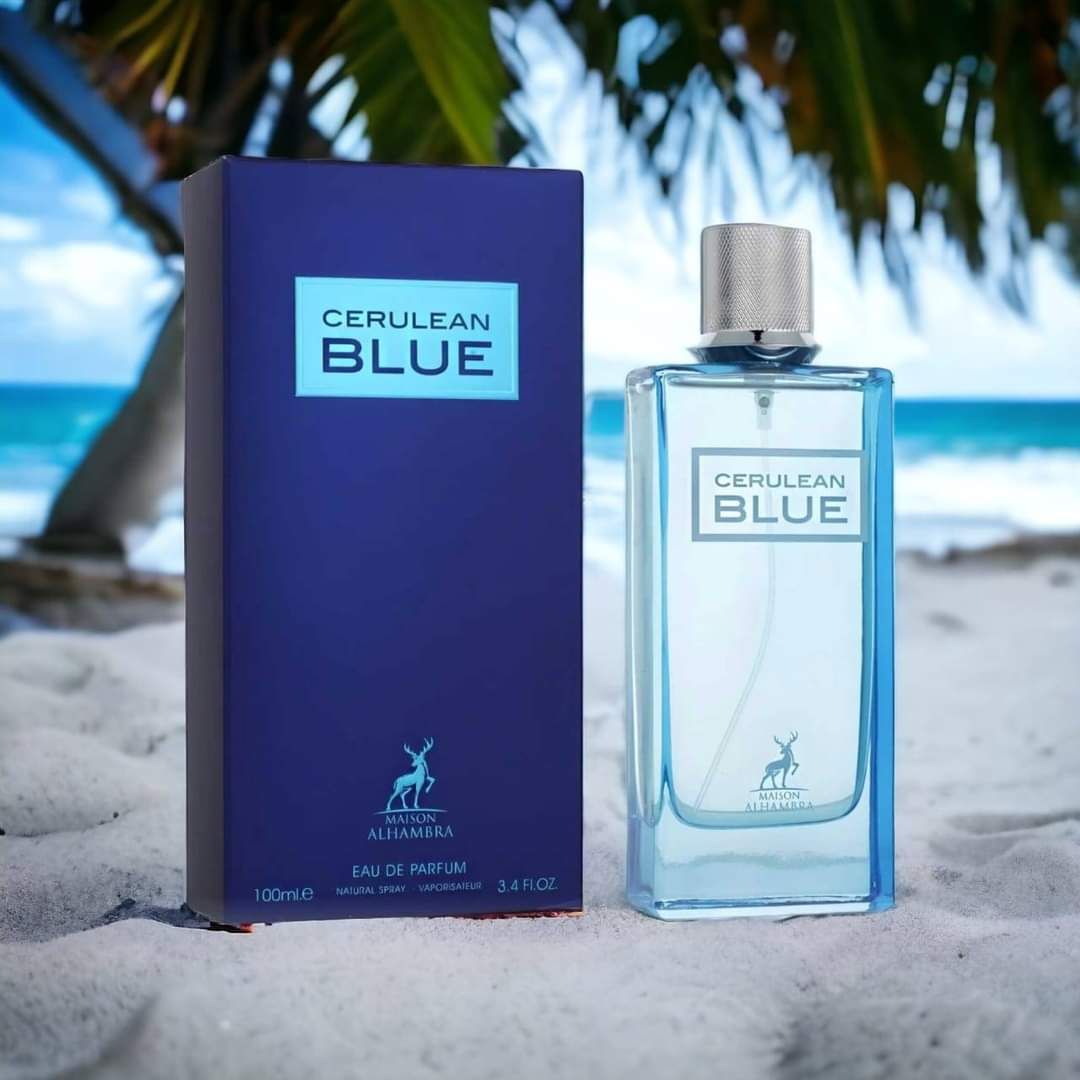 Cerulean Blue eau de parfum para Hombre - Maison Alhambra. Una sensación acogedora de frescura y vitalidad.