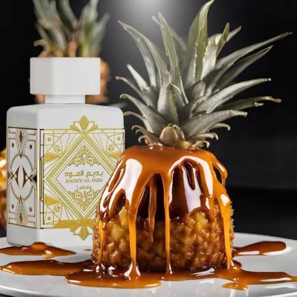 Lattafa Badee al Oud Honor & Glory Eau de Parfum para Mujer - Exquisita Brulee de Piña con Elegancia Distinta y Armonía Estimulante - Fragancia Tropical de Mujeres Elegantes