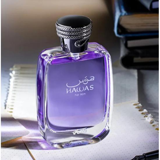 Rasasi Hawas for Him Eau de Parfum | Perfume Masculino Fresco, Dulce y Acuático