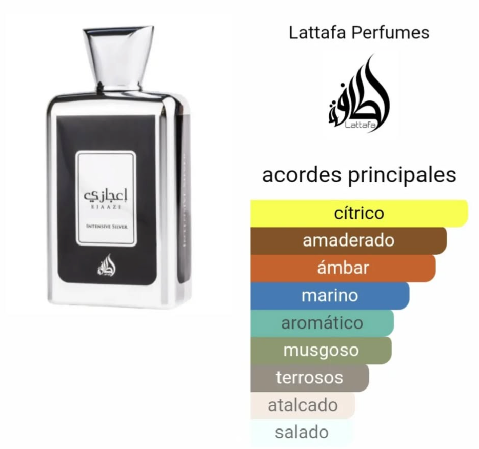 Ejaazi Intensive Silver Eau de Parfum para Hombre - Lattafa