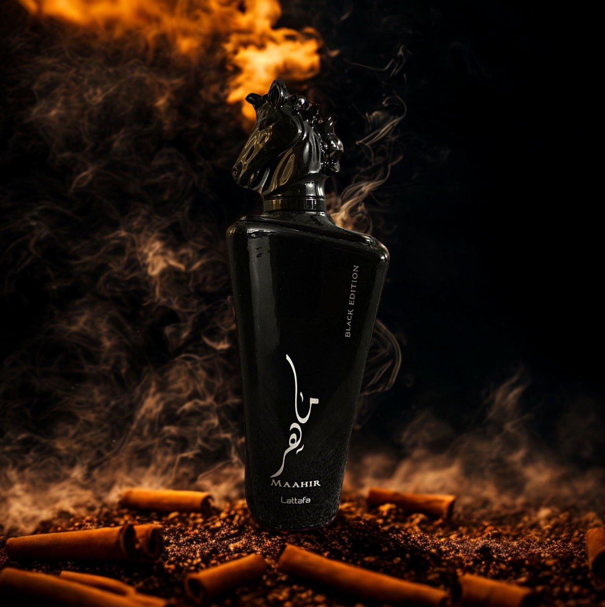 Maahir Black Edition - Perfume para Hombre, Notas Intensas Mundo de Lujo Lattafa