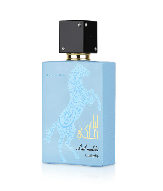 Lail Maleki Moroccan Blue de Lattafa Eau de Parfum | Perfume Masculino Especiado, Ambarado y Elegante
