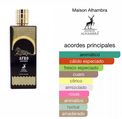 Afro Leather Eau de Parfum para Hombre - Maison Alhambra