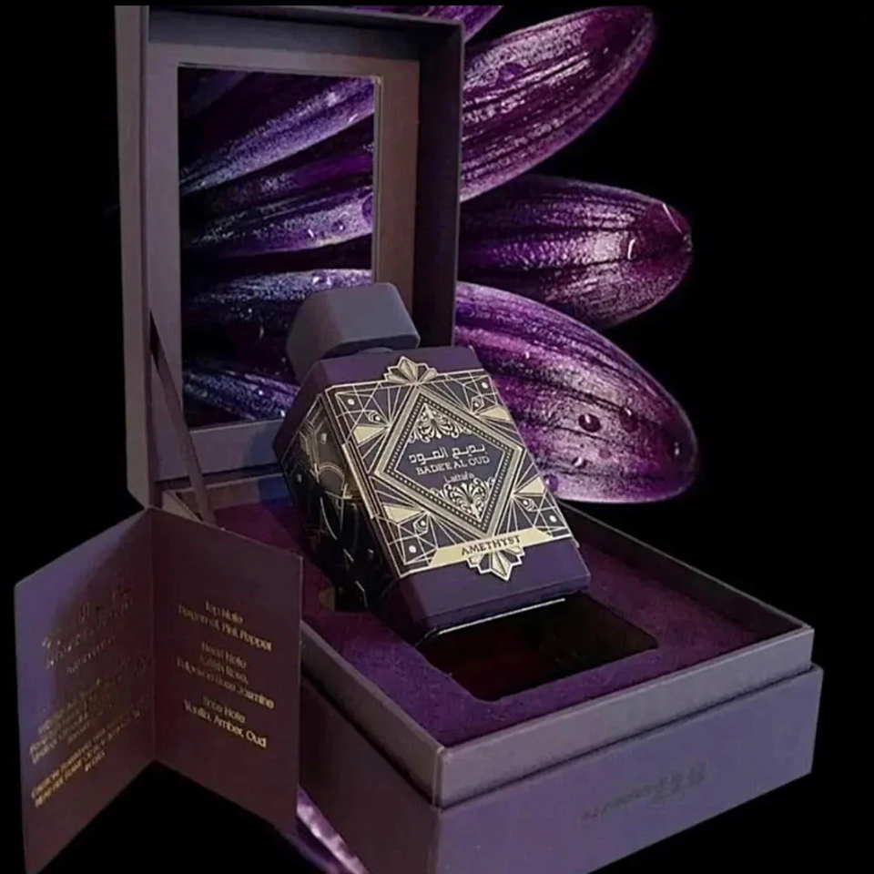 Badee Al Oud Amethyst Eau de Parfum para mujer – oriental, floral, intenso y envolvente Lattafa
