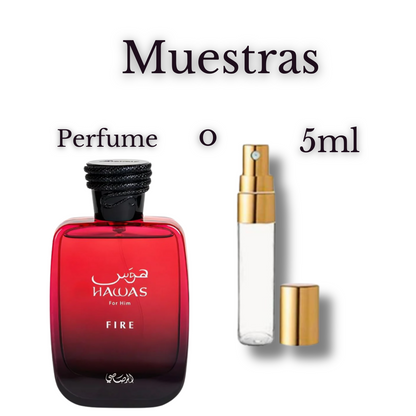 Rasasi Hawas Fire for Him Eau de Parfum | Perfume Masculino Intenso, Especiado y Seductor