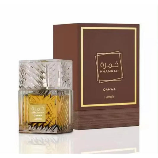 Khamrah Qahwa Eau de Parfum Unisex intenso con Café, Especias y Vainilla - Lattafa