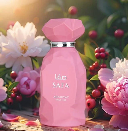 Safa Eau de Parfum 100ml – Arabiyat Prestige | Perfume Femenino Floral y Ambarado con Toques de Lichi y Rosa Turca