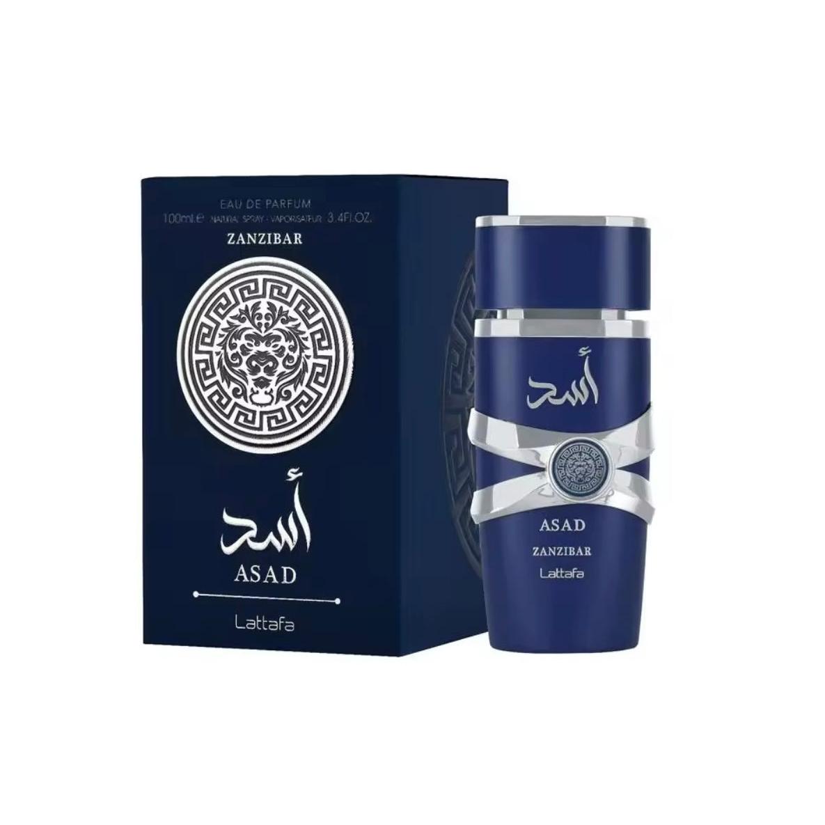 Asad Zanzibar Perfume para Hombre, con notas especiadas y frescas - Lattafa