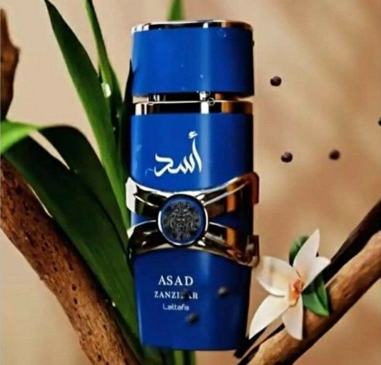 Asad Zanzibar Perfume para Hombre, con notas especiadas y frescas - Lattafa