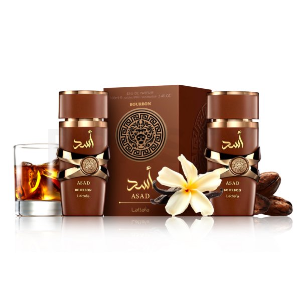 Asad Bourbon Eau de Parfum para Hombre- Lattafa. Fragancia Calida, Especiada y Amaderada