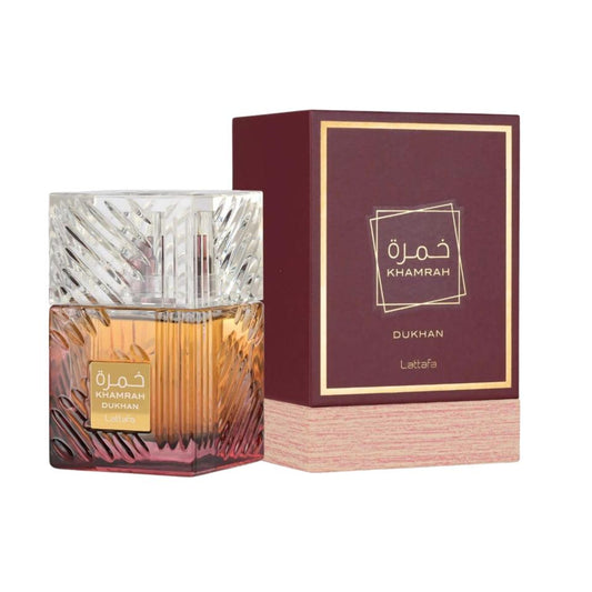 Lattafa Nuevo KHAMRAH DUKHAN Eau de Parfum Unisex Una Sinfonía de Humo y Especias
