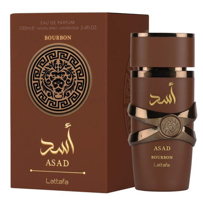 Asad Bourbon Eau de Parfum para Hombre- Lattafa. Fragancia Calida, Especiada y Amaderada