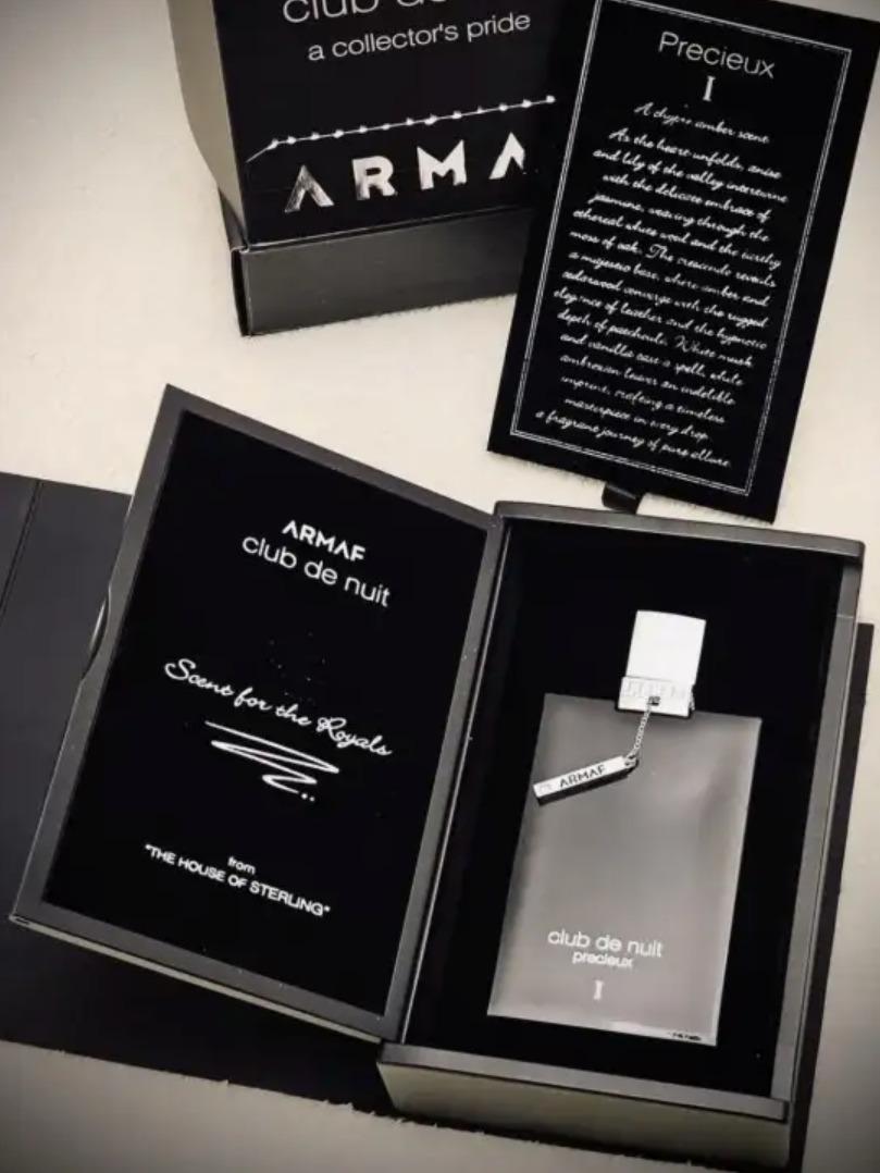 Club de Nuit Precieux Extrait de Parfum 55ml – Armaf | Fragancia Nicho Ámbar Amaderado con Notas de Piña, Caramelo y Cuero