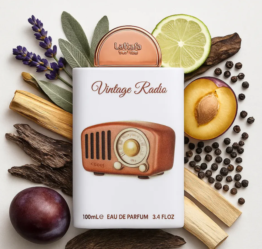 Vintage Radio de Lattafa Pride Eau de Parfum | Perfume Unisex Elegante, Amaderado y Especiado