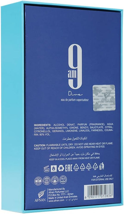 Afnan 9 AM Dive EDP Unisex