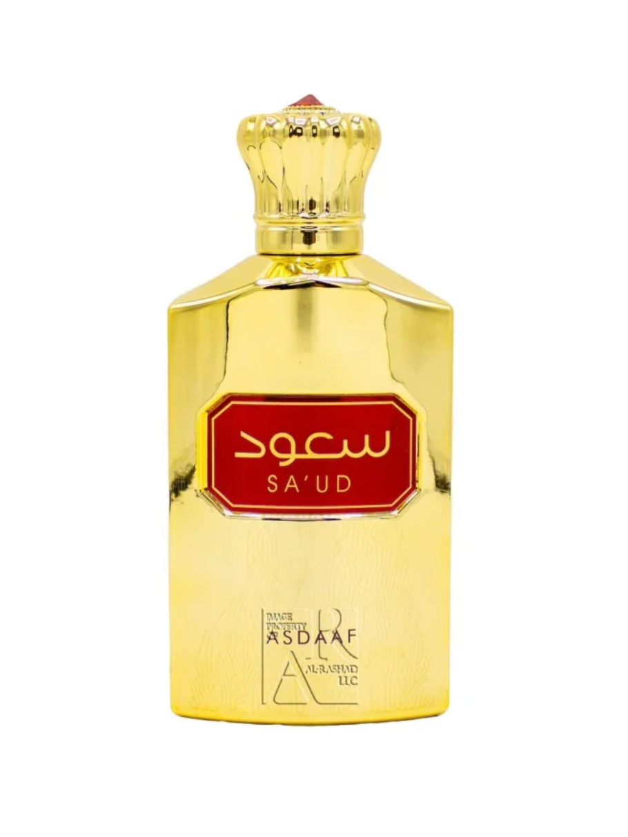Sa'ud Eau de Parfum Unisex - Asdaaf. Fragancia cálida, intensa y dulce con notas especiadas y amaderadas