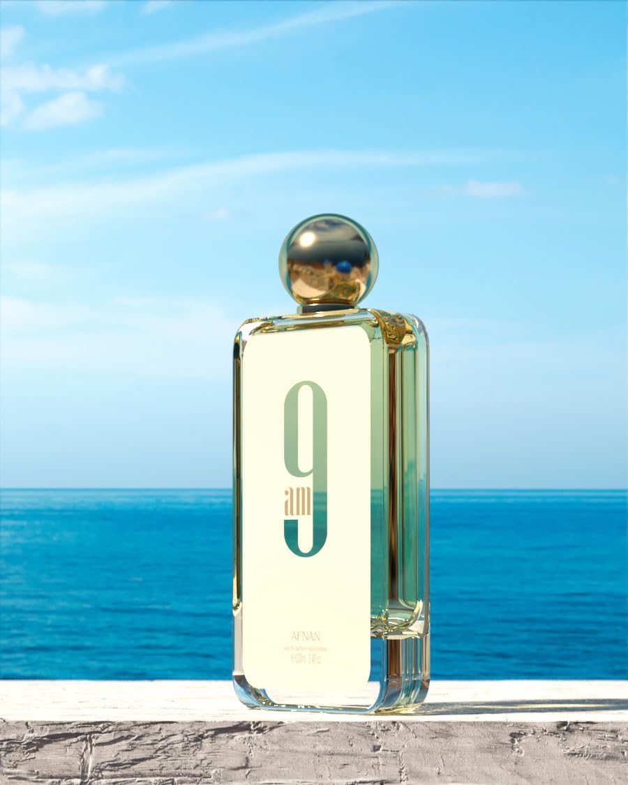 Afnan 9AM Eau de Parfum unisex – cítrico fresco, especiado y versátil