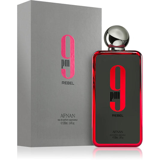 Afnan 9PM Rebel Eau de Parfum unisex – ámbar dulce, especiado y moderno