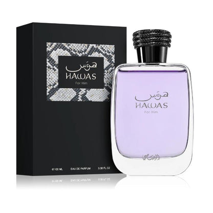 Rasasi Hawas for Him Eau de Parfum | Perfume Masculino Fresco, Dulce y Acuático