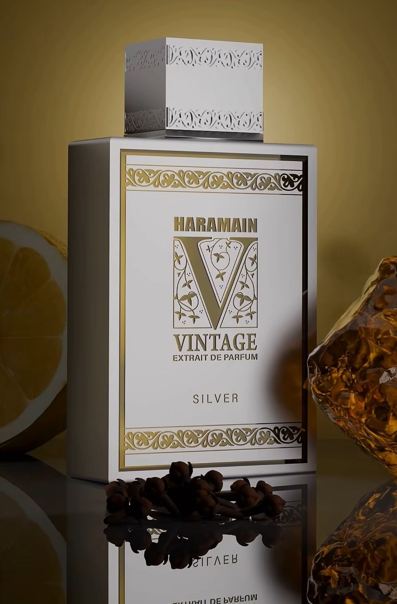 Al Haramain Vintage Silver Extrait de Parfum  | Perfume Masculino Fresco, Aromático y Sofisticado